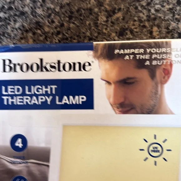 Brookstone LED Light Therapy Lamp - White and Yellow - Picture 5 of 5